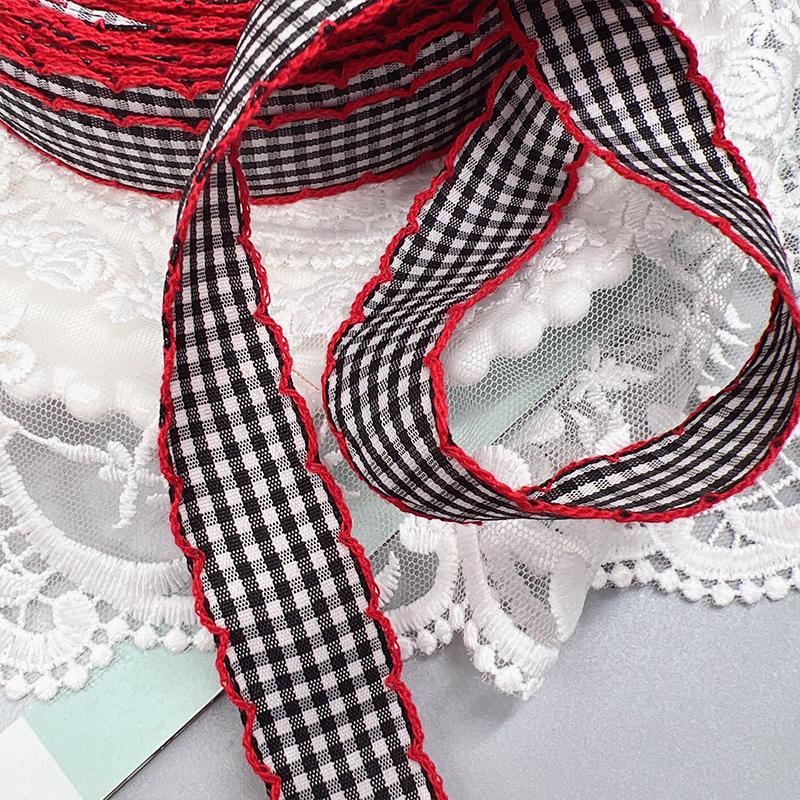 Woven Tape Hair Clips Small Squares Bow Materials Adorn DIY Color Collision Handmade Hooked Edges Headbands Decoration