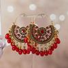 European and American Fashion Retro Oil Drip Earrings Bohemian Exotic Hollow Ethnic Style Drip Beads Fringed Earrings Women