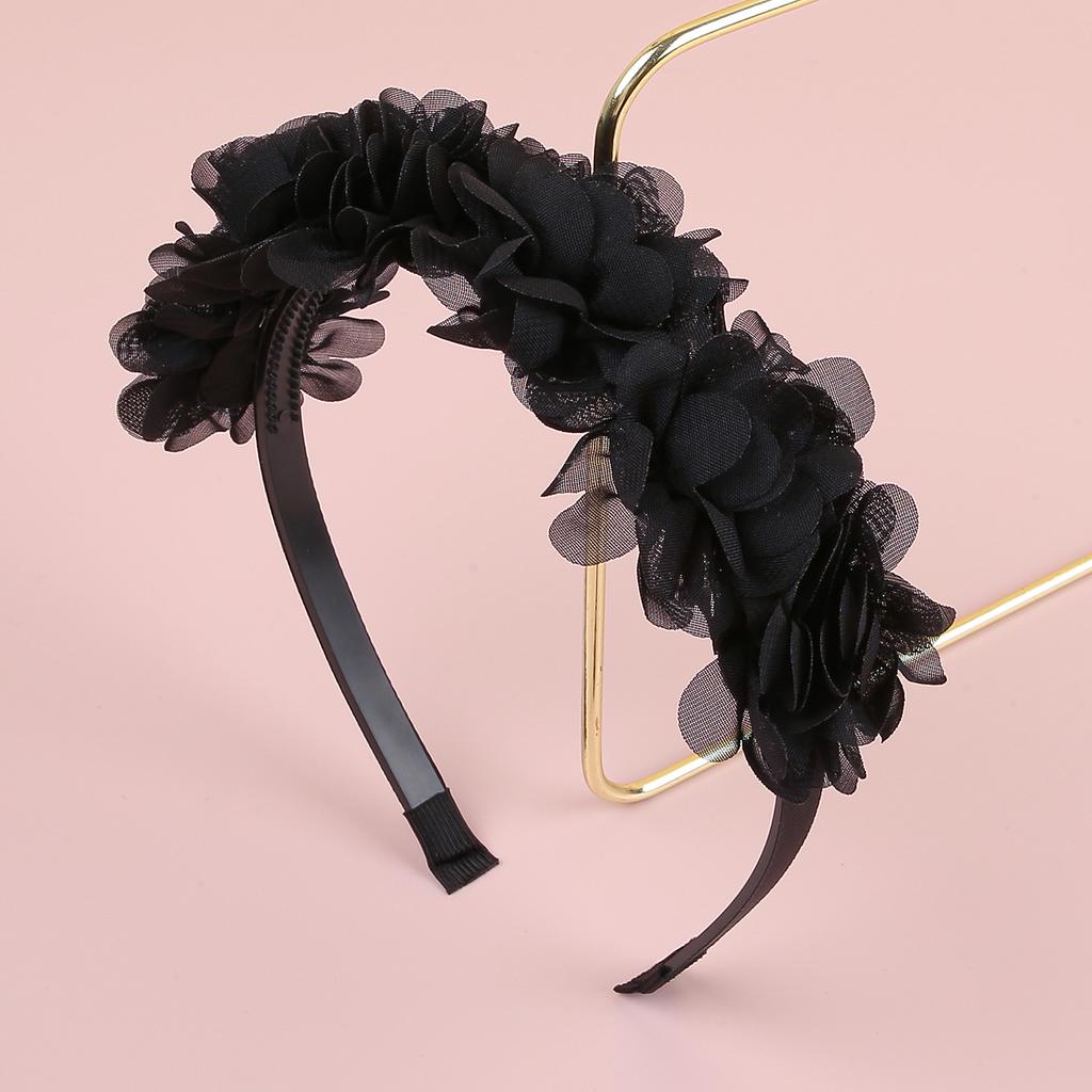 Fashion Chiffon Flower Headbands Plastic Teeth Hairbands Baby Girls Headbands Children Kids Floral Hairband Hair Accessories Set