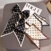 Scarf, Long Silk Scarf, Versatile Silk Scarf, Double-Layer Simulated Silk, Diagonal Scarf, Autumn And Winter Hair Binding And Scarf