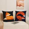 Twin Impression Color Pattern Cushion Cover Silky Elegant Comfort Sofa Bed Invisible Zipper Beach Pillowcase