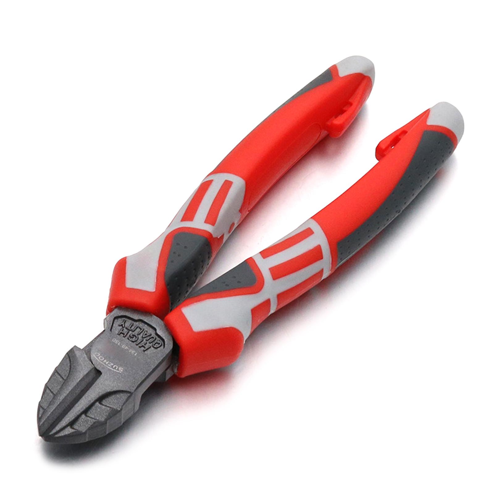 Electrician Cable Wire Cutter Pliers 6/7inch Diagonal Pliers Cutting Stripping Crimpping Hand Electrician Repair Tool