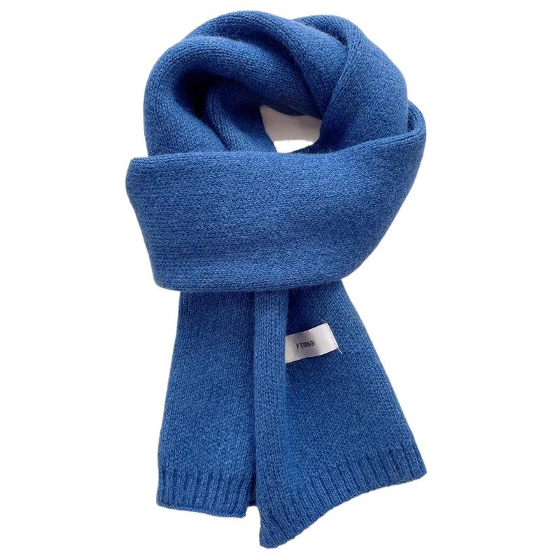 Scarf women's winter new imitation cashmere scarf trendy Korean ins student wool knitted warm couple scarf