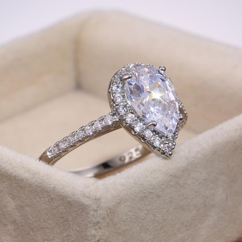 CAOSHI Simple Exquisite Daily Wearable Finger Ring for Women Brilliant Cubic Zirconia Jewelry Gifts Elegant Wedding Accessories