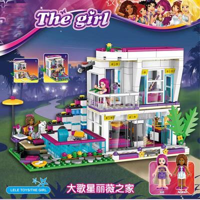 Genuine New760pcs Pop Star House Building Friendship Bus Block Compatible For Girls Figures Bricks Educational Toys For Children
