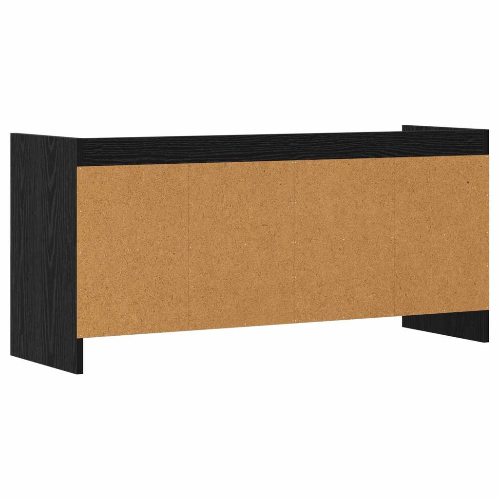 TV Stand 100 x 33 x 47 cm Black Oak Wood Based Panel