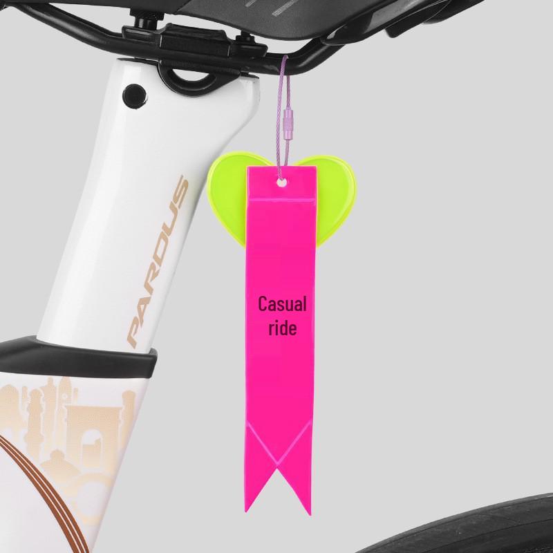Reflective Bicycle Seat Cushion Streamer - Night Riding Safety Ornament and Backpack Decoration.