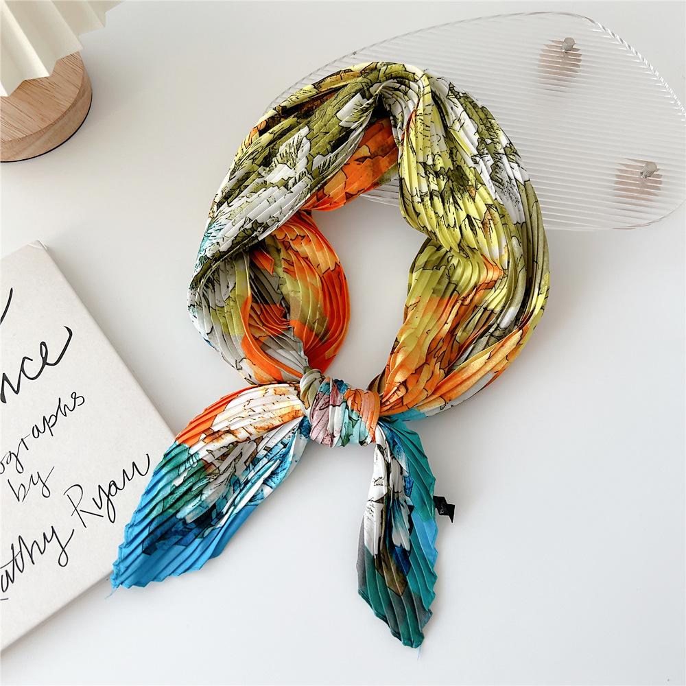70cm Fold Square Scarf Women Spring Summer Fashion Bandanas Bag Hat Head Hair Shawl Wraps