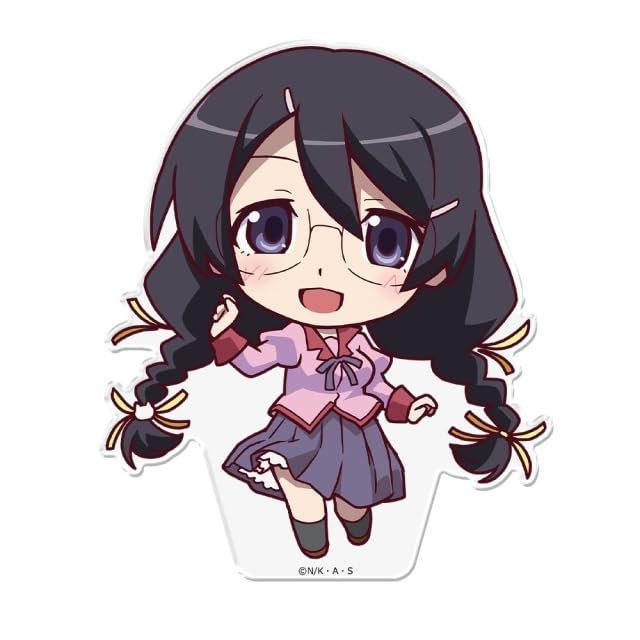 azumaker Monogatari Series Tsubasa Hanekawa Punikore! Acrylic Figure with Stand Anime Collectible 90mm
