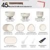 45-Piece Ceramic Dinnerware Set