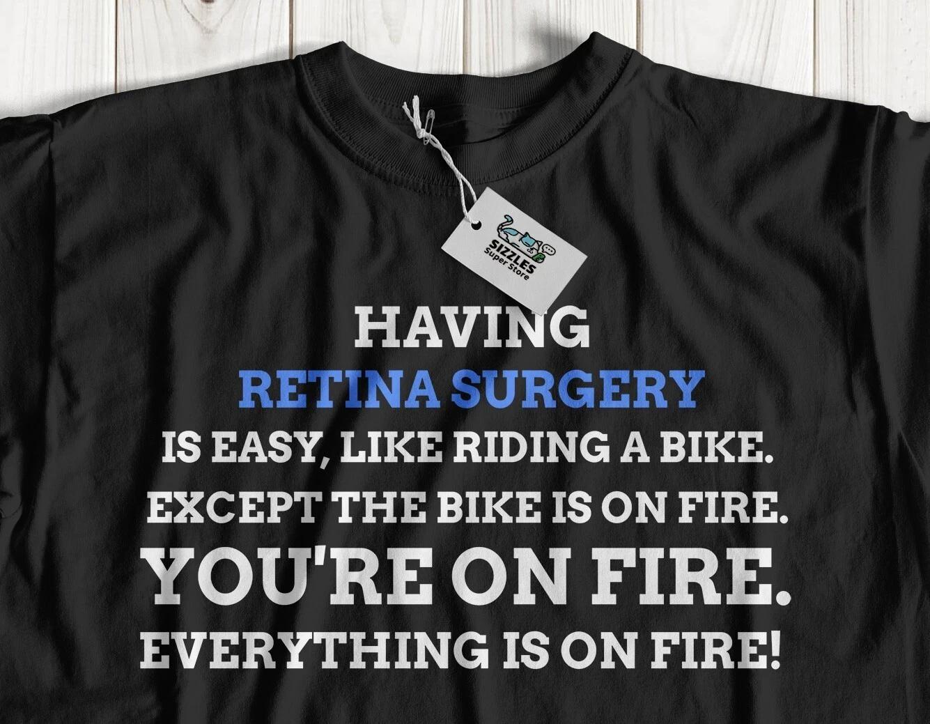 Unisex Funny Retina Surgery T-shirt Tops Tees Unisex Vitrectomy & Scleral Buckle Gifts M