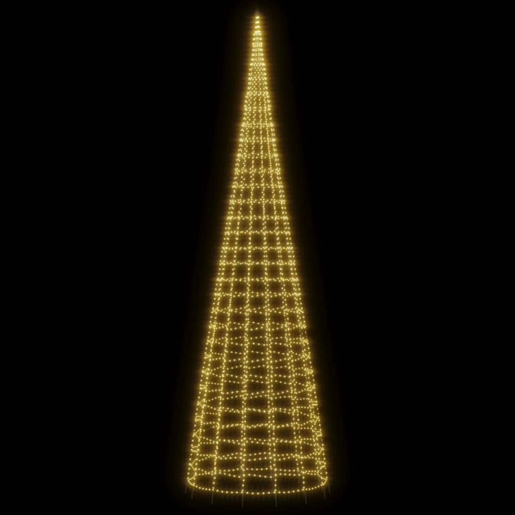 Vidaxl Choinka Z Lampek, Na Maszt, 3000 Ciepłych Białych Led, 800 Cm