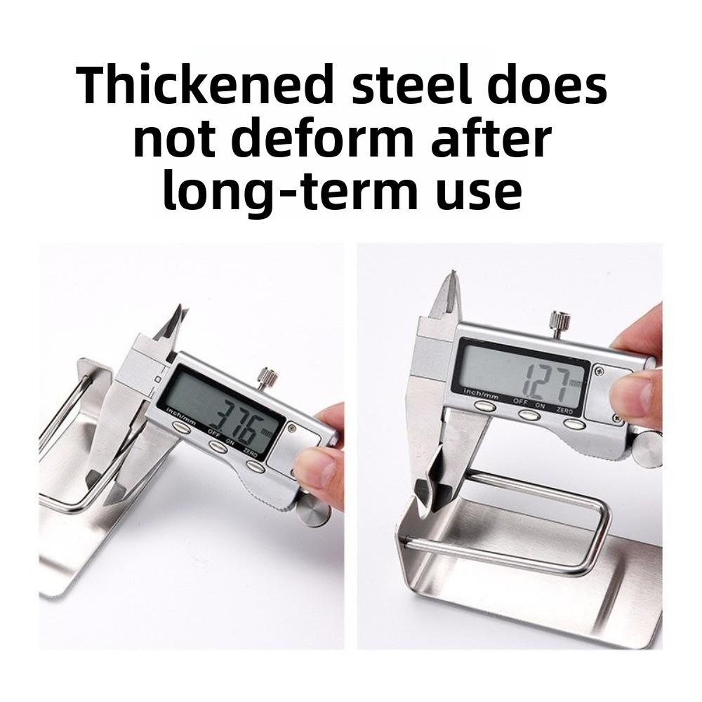 Stainless Steel Toothbrush Holder 2 IN 1 Design Self Adhesive Cup Holder Wall Mounted Durable Bathroom Organizer