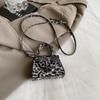 Mini Leopard Square Bag for Women  Small Travel Bag  Designer Crossbody Bag with Short Strap  Fashion