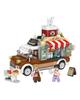 LOZ 1740 Dream Vergnügungspark Imbisswagen Kaffeegetränk Auto Fahrzeugmodell DIY Mini Blöcke Ziegel Bauspielzeug für Kinder ohne Box
