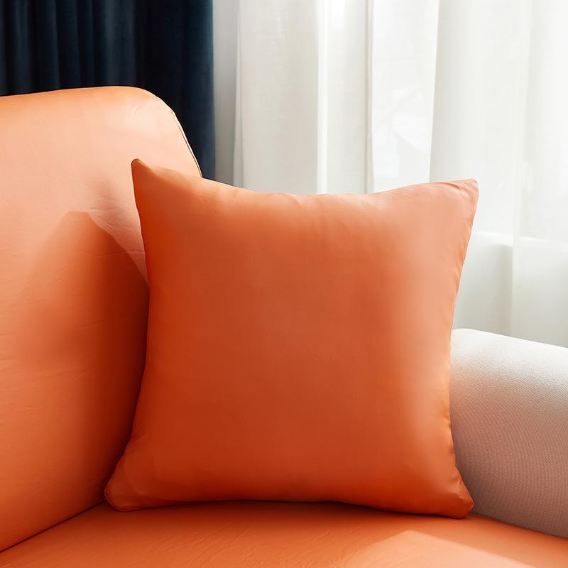 Pillow Cover 18x18 Inch Throw Faux Leather Pillow Covers, Square Modern Pillow Cases, PU Home Decorative Pillow Cushion Cover for Couch Sofa Chair Bed