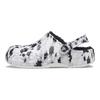Crocs Baya Lined Clog EVA Printed Round Toe Clogs Unisex clogs White Gray 205975-10M