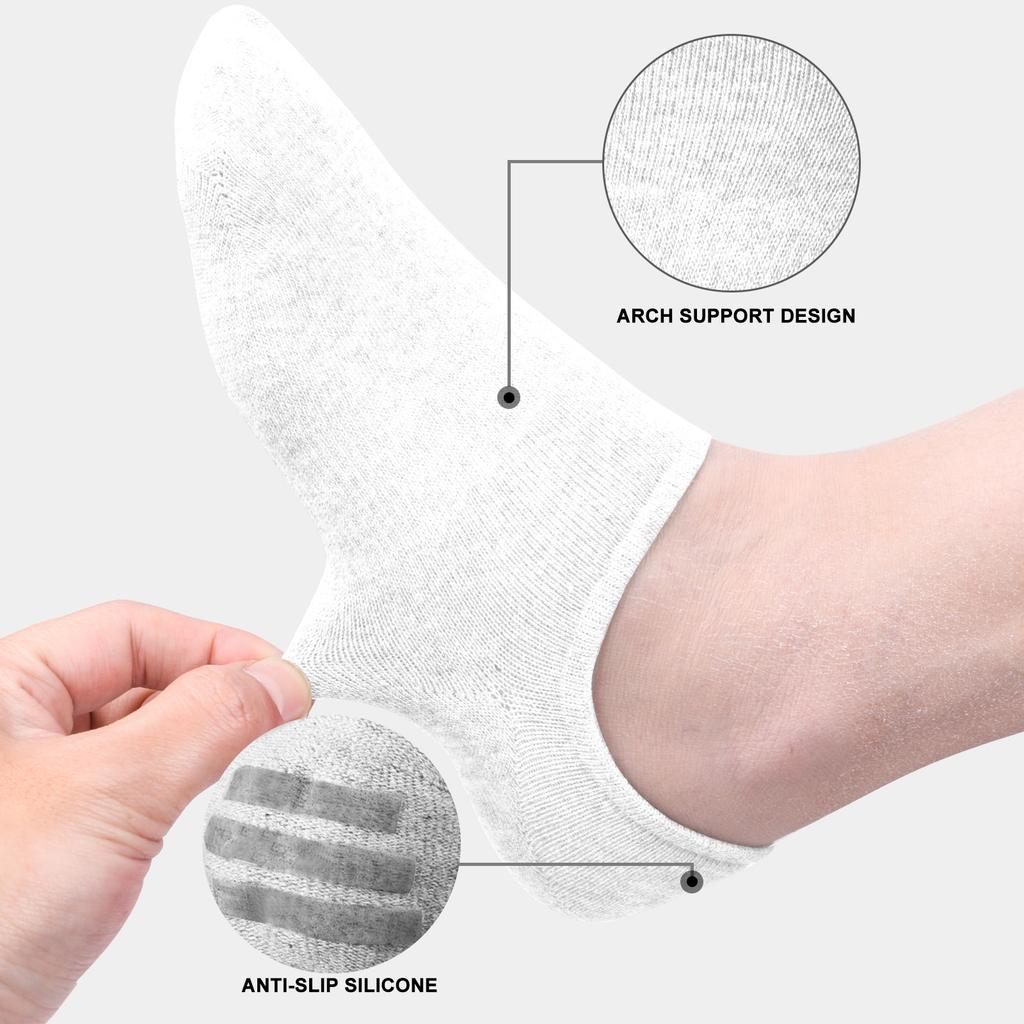 10 Pairs No Show Socks Womens and Mens Low Cut Ankle Short Running Novelty Casual Cotton Invisible Liner Socks With No-Slip Grip