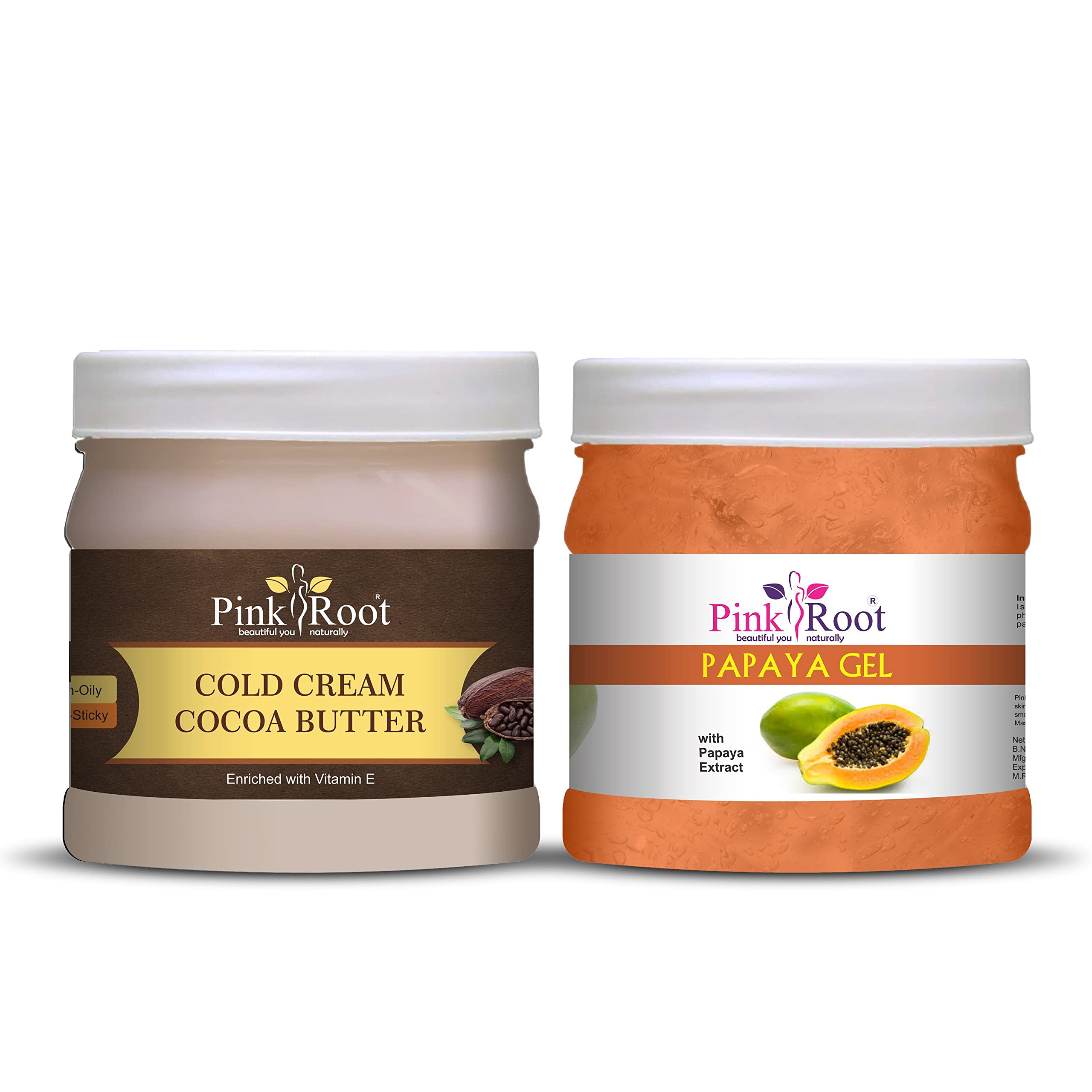Pink Root Cocoa Butter Cold Cream 500gm with Papaya Gel 500gm