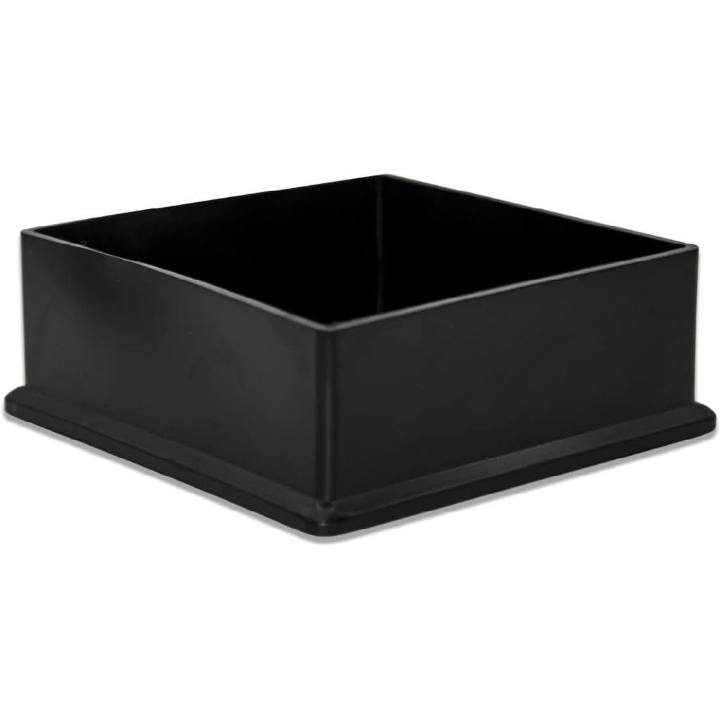 Flyshop Square 4PCS Non-Scratch Furniture Caps Non-Marking PVC Chair Leg Floor Protectors Fit for 4" x 4", 100 x 100 mm