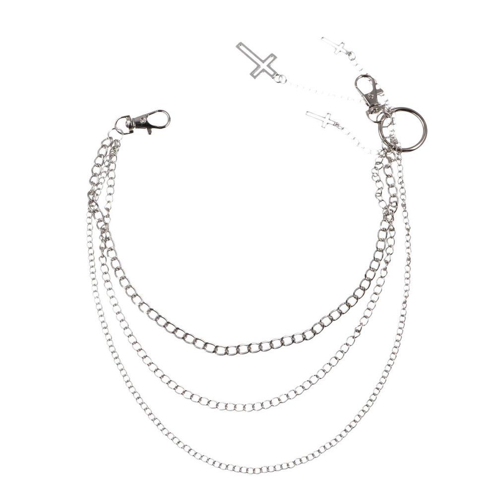 Five-pointed Star Harajuku Style Female Belt Chain Punk Pants Chain Hollow Cross Metal Waist Chain