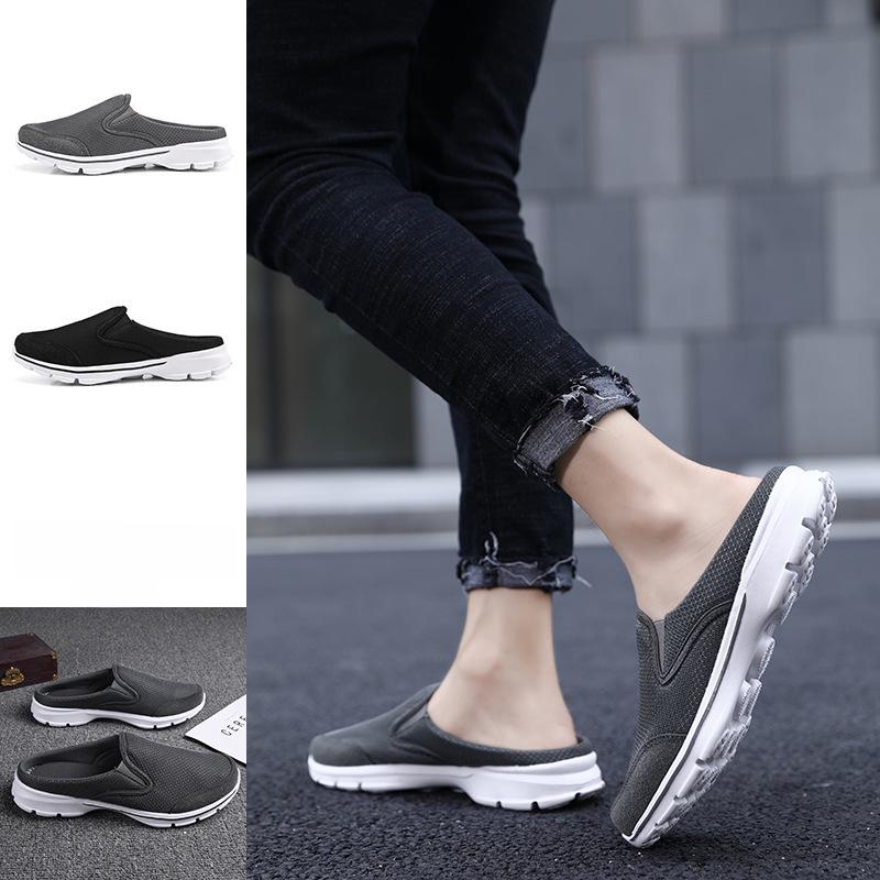 2025 Summer Unisex Plus Size Casual Mesh Half-Slipper Sandals