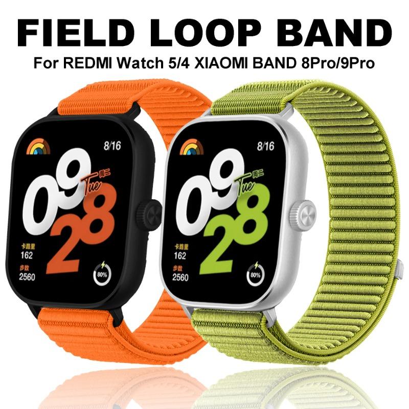 Metal Head Nylon Braided Loop Strap for Xiaomi Mi Band 9 Pro 8 Pro Sport Breathable Bracelet for Redmi Watch 6 5 4 Band Accessories