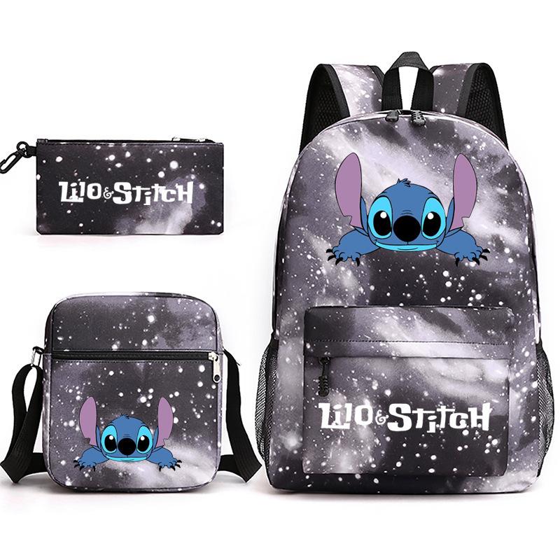 Printed Schoolbag Three-Piece Set, Primary And Secondary School Schoolbag, Backpack, Shoulder Bag, Pencil Bag.