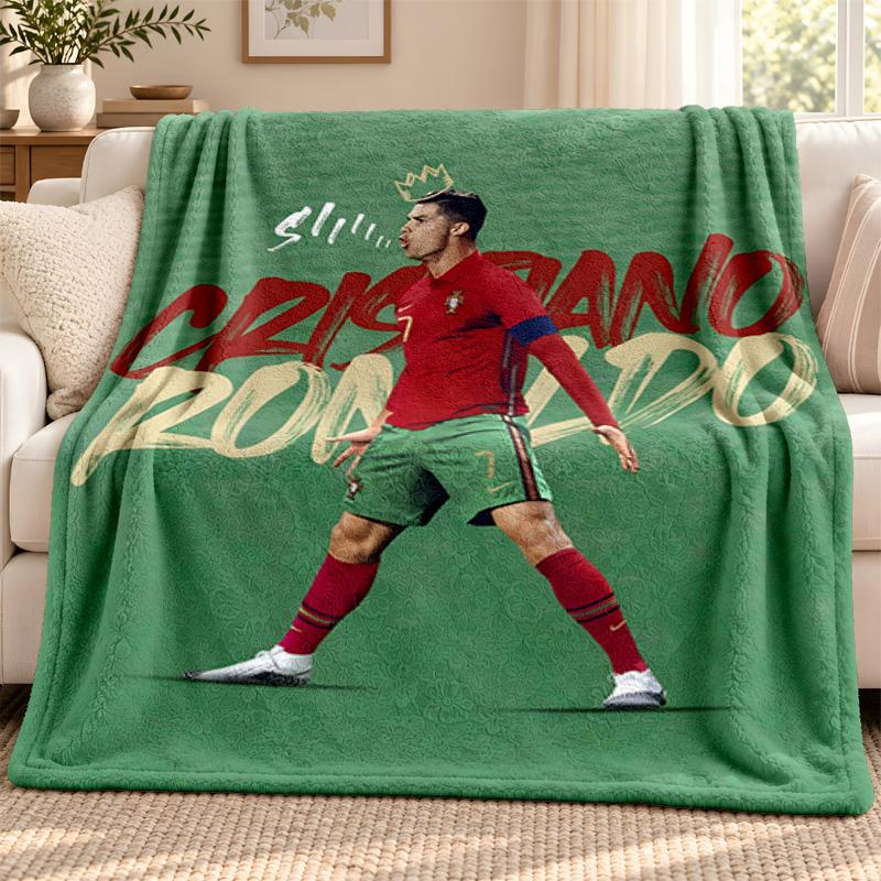 Cristiano Ronaldo blanket Flannel Blanket Soft Cozy Plush Throw for Sofa Bed Lightweight Home Decoration Outdoor camping
