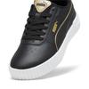 Puma Carina Metallic Sneakers 2023 Puma Size 2.0 Pop-Up (393214) Women's Fall/Winter Colorway Black/Puma Gold/Puma White, 23.5cm