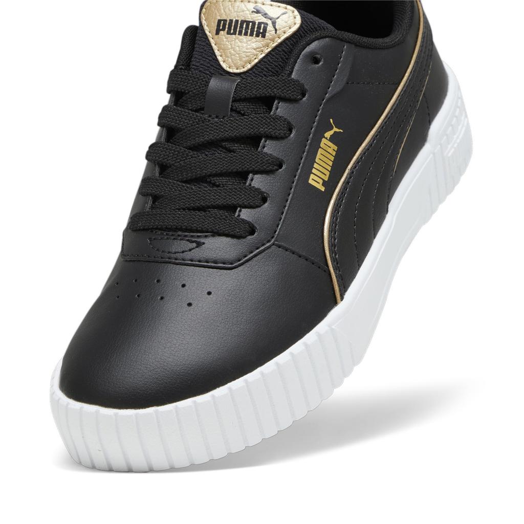 Puma Carina Metallic Sneakers 2023 Puma Size 2.0 Pop-Up (393214) Women's Fall/Winter Colorway Black/Puma Gold/Puma White, 23.5cm