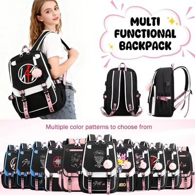 Backpack, Back To School, Cartoon Cute Travel Backpack Print Peripheral Double-shoulder Backpack For Teenagers, Students, Boys And Girls