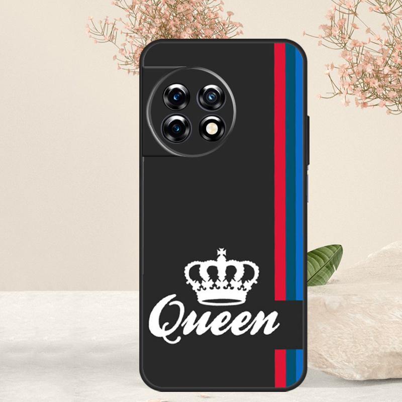 King Queen Couple Lovers Case For OnePlus 15 13 12 11 13T 13R 15R 10R 10T 8T 9 10 Pro Nord 5 CE 4 3 Lite N20 N30 Cover