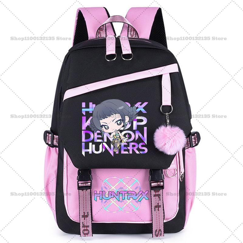 Kpop Dämonenjäger Rucksack für Junge Mädchen Schülerin Teenager Schultaschen Damen Herren Rucksack Kawaii Reise Rucksack Mochila Hohe Qualität Geschenk