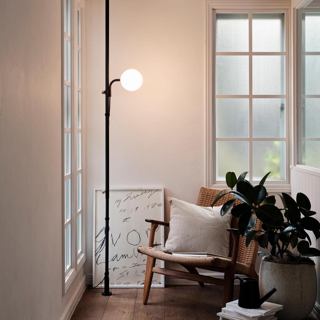 DRAW A LINE 024 Ball Lamp, Black, Vertical Only, Compatible with 001/002/003, D-BA-BK