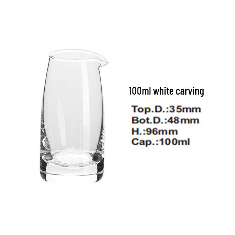 150ml Glass Baijiu Decanter with Scale – Compact Household Liquor Pot, 100ml, Handleless Design 101-200ml