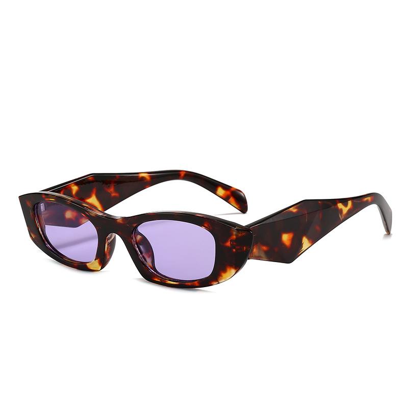 

JYL TS Rimless Sunglasses Women UV Protection Leopard Decor QZ1191-3980 A-7120 сієнна темного кольору