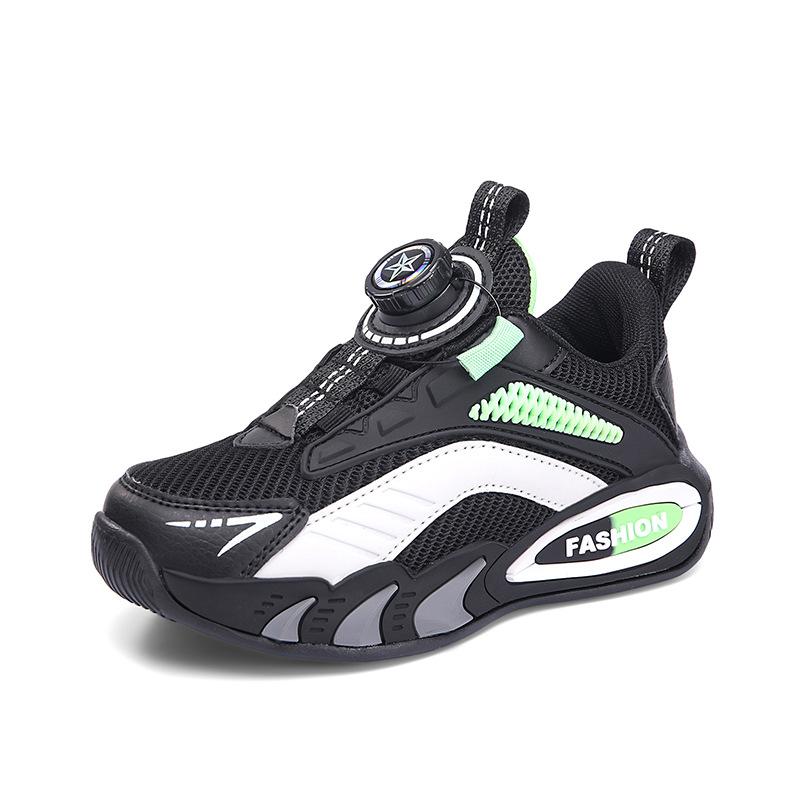 Spring and summer low-top mesh breathable men's shoes children's rotating buckle running shoes male and female students sports shoes running