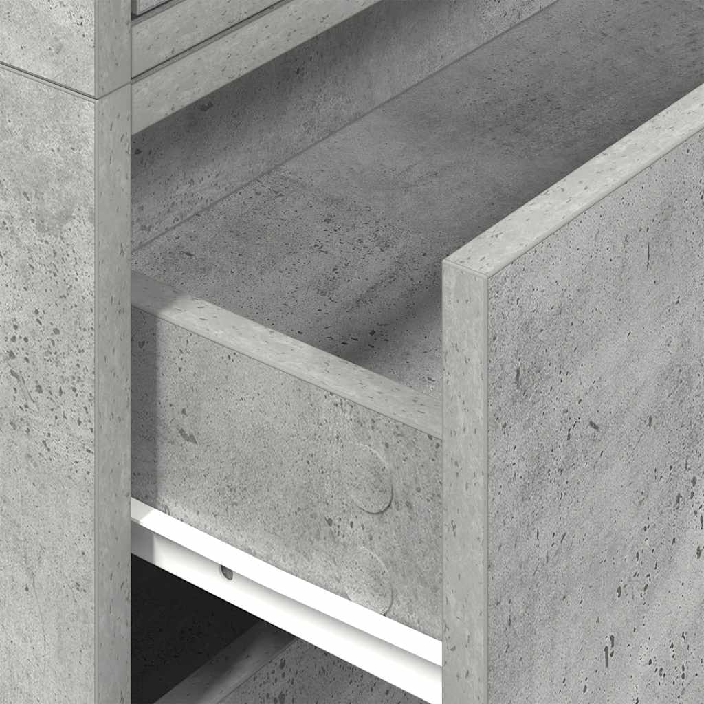 2 Drawer Cabinets 2 pcs Concrete Grey 60 x 31 x 40 cm