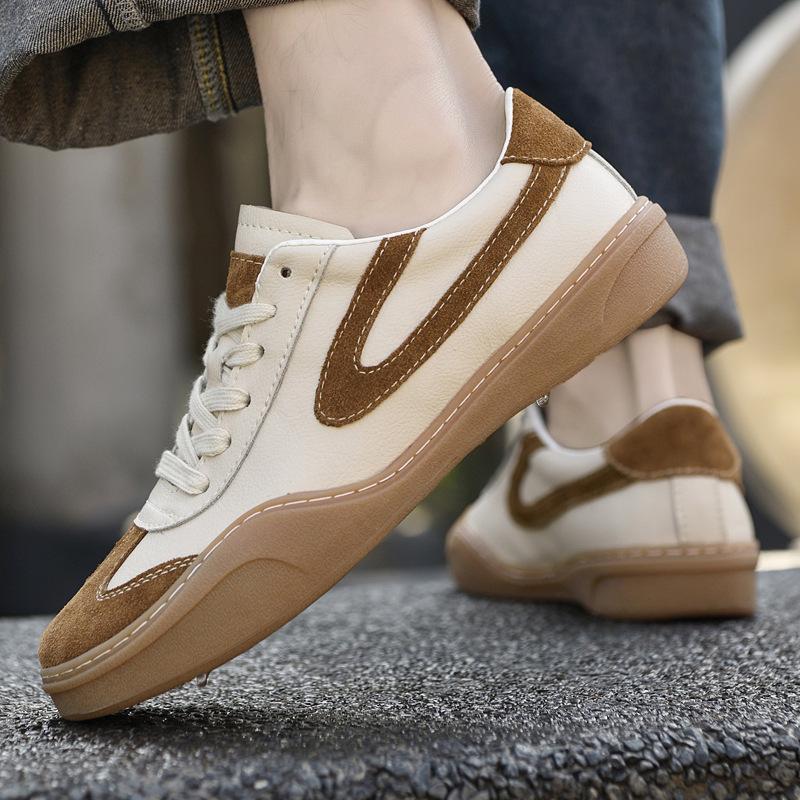 Large size men's shoes summer new leather German training shoes men's retro version men's versatile beef tendon sole casual shoes