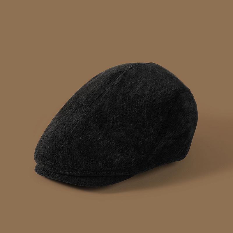 Face Revealing Autumn and Winter Face Revealing Duck Tongue Hat Korean Style Retro Fashion Reverse Wearing Literary Painter Hat