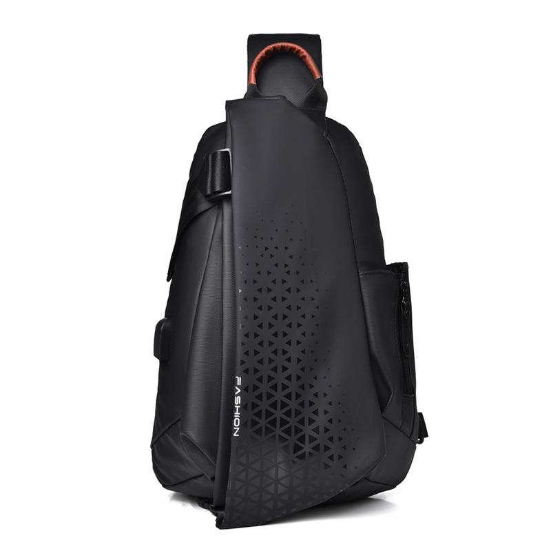 Men's USB Charging Chest Bag Badminton Racket Backpack Waterproof Chest Pack Sports Backpack