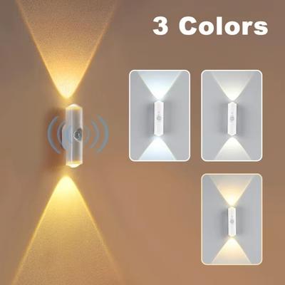 Wireless Sensor Night Light 3/7 Colors Changing Portable Wall LED Lamp Dimmable Motion Sensor LED Closet Light Bedroom