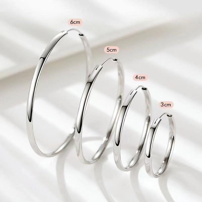 Niche Cold Style Plain Hollow Glossy Fashion Exaggerated Large Circle Earrings for Women