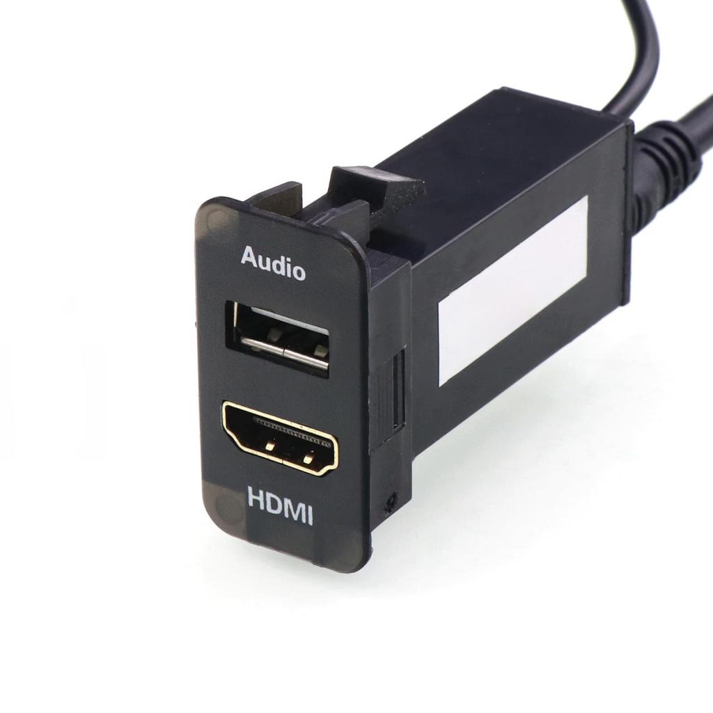 USB Input Port & HDMI Input Port Audio Parts Switch Hole Panel for Toyota Hilux VIGO and Other Vehicles