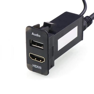 USB Input Port & HDMI Input Port Audio Parts Switch Hole Panel for Toyota Hilux VIGO and Other Vehicles