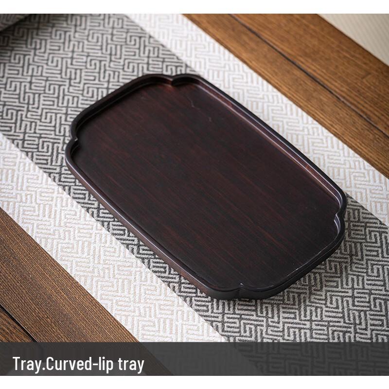 Red Rain Dots Bamboo Tea Serving Trays