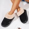 Anti-slip Thick Plush Snow Boots Women Faux Suede Platform Fur Winter Boots Woman Slip On Warm Cotton Padded Shoes Female