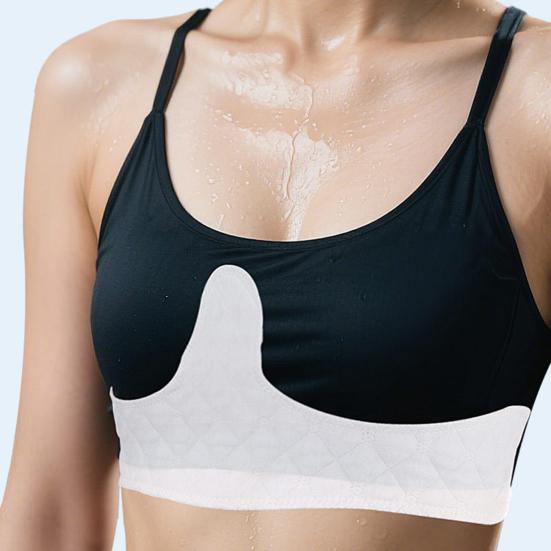 5/10Pcs Bra Liner Reusable Washable Under-Breast Sweat Absorber Pads Women Odor Control Cotton Breast Pad Moisture Wicking Boob Insert Lining