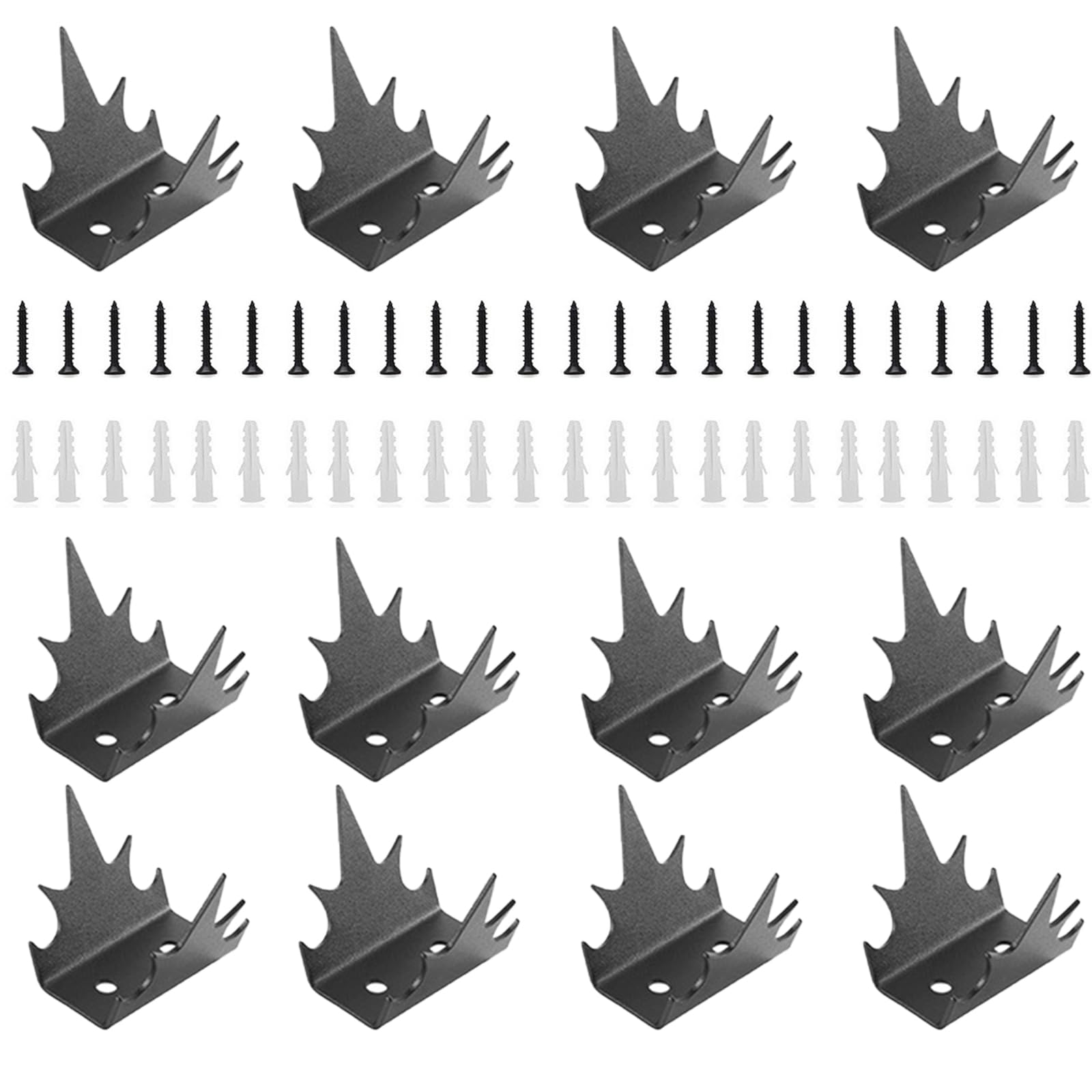 

Intruder Deterrent Fence Wall Spikes, Heavy Duty Steel Security Fence Spikes, Fence Bird Animal Deterrent Spikes, Home Security Improvement 12